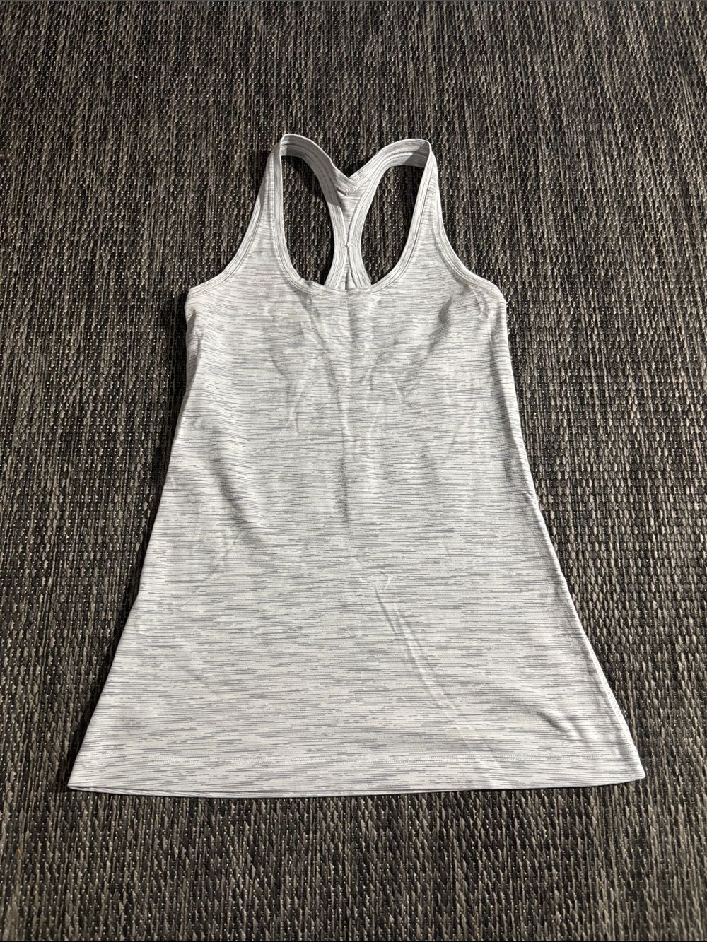 Lululemon Cool Racerback Tank Heathered Grey Luon Light Size 6